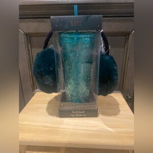 Reusable cup and ear muff set! Super cute.